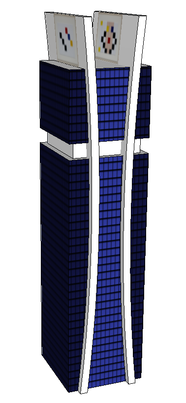 Dubai tower with dutch design print